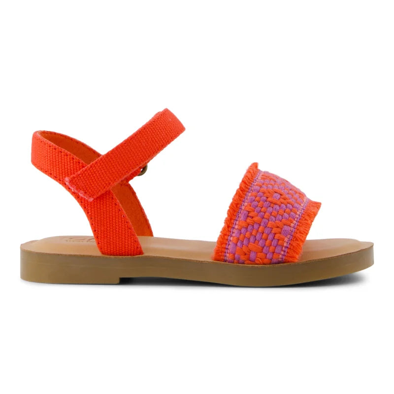 Toms Toms Παίδικα Πέδιλα για Κορίτσια Κόκκινα Πέδιλο Κορίτσι / Sandals Girl 10022119_T_Girl_Remi_FlameDiamondGlobalStrap_S