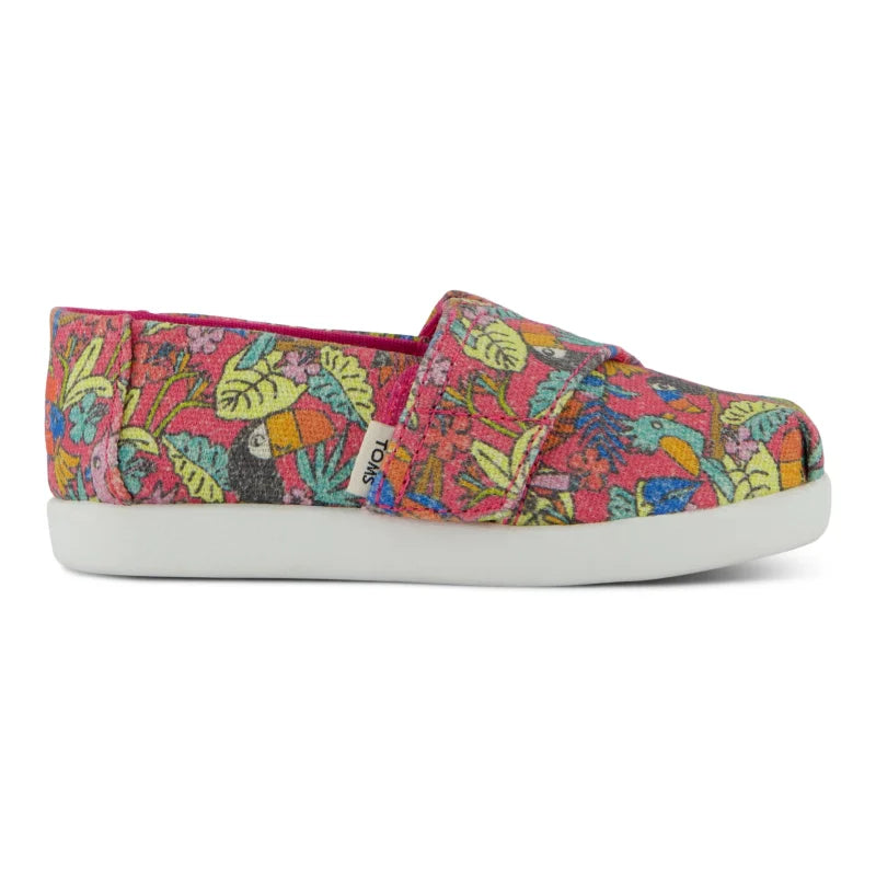 Toms Toms Παιδική Υφασμάτινη Εσπαντρίγια Ροζ Εσπαντρίγιες Κορίτσι / Espadrilles Girl 10022120_T_AlpargataClassic_FuchsiaBirdsofParadisePrint_S