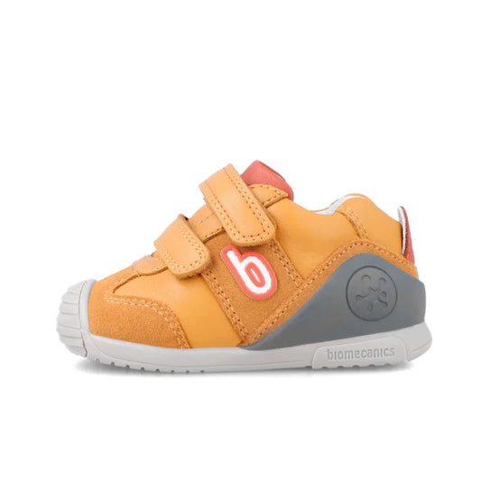 Biomecanics Biomecanics Δερμάτινα Παιδικά Μποτάκια με Σκρατς Κίτρινα Μποτάκι Αγόρι / Boots Boys 231117-D-05