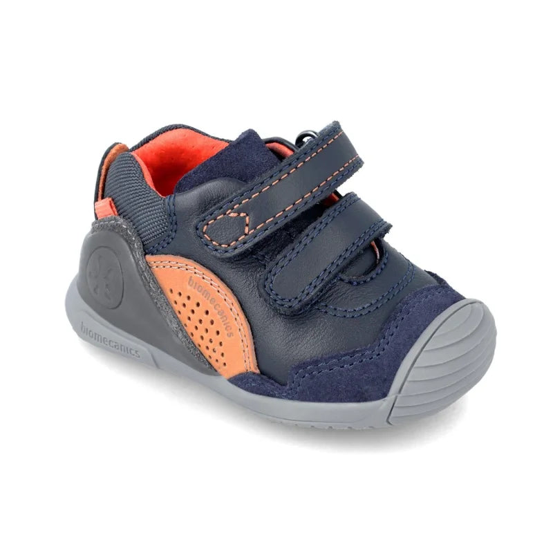 Biomecanics Biomecanics Ανατομικά Δερμάτινα Παιδικά Μποτάκια με Σκρατς Navy Μπλε Μποτάκι Αγόρι / Boots Boys 231125-A-04
