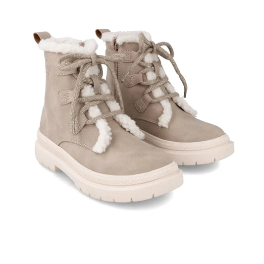 Garvalin Garvalin Δερμάτινα Παιδικά Μποτάκια για Κορίτσια με Φερμουάρ Μπεζ Μποτάκι Κορίτσι / Boots Girl 231560-B-02