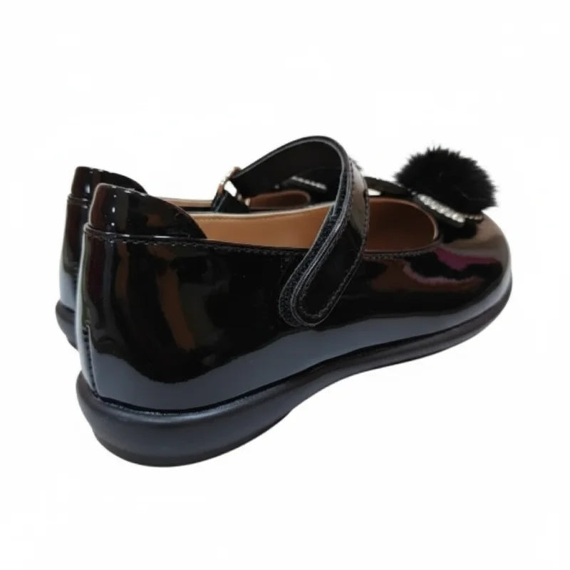 Ricco Ricco Mondo Παιδικές Μπαλαρίνες Ανατομικές με Σκρατς Λουστρίνι Μαύρες Μπαρέτα/ Ballerina / Flat Shoes Girl 2_ebcf18f9-6224-4ee5-9b3b-80fa3b4e44ac