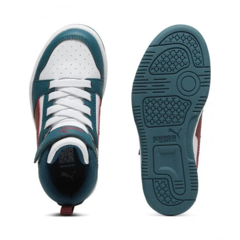 Puma Puma Παιδικά Sneakers High Λευκά Πράσινα Sneaker Αγόρι / Sneaker Boys 393832-184-550x550