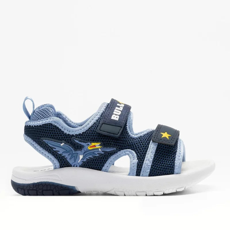 Bull Boys Bull Boys Ανατομικά Πέδιλα με Σκρατς & Φωτάκια μπλέ Πέδιλο Αγόρι Φωτάκια / Sandal Boy Lights BullBoys_DNCL4534_B00_BL01