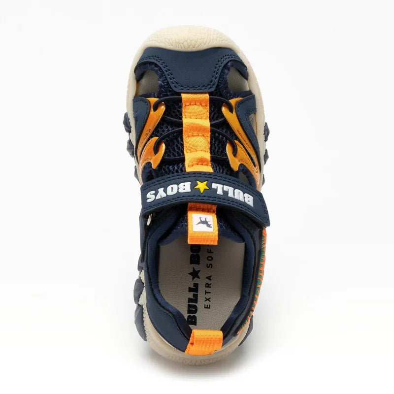 Bull Boys Bull Boys Παπουτσοπέδιλα Ανατομικά με Σκρατς & Φωτάκια μπλε Πέδιλο Αγόρι Φωτάκια / Sandal Boy Lights BullBoys_DNCL5050_B00_BL01_02