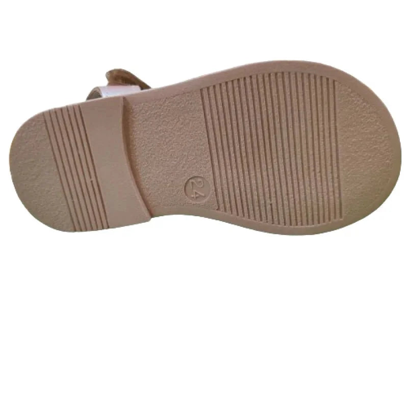 Ricco Ricco Δερμάτινα Ανατομικά Πέδιλα για Κορίτσια Χαλκός Σατινέ Πέδιλο Κορίτσι / Sandals Girl IMG20240426114215-removebg-preview