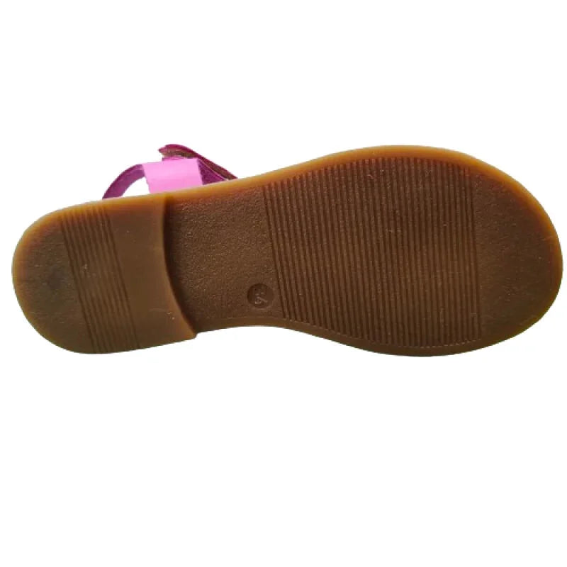 Ricco Ricco Δερμάτινα Ανατομικά Πέδιλα για Κορίτσια Φούξια Πέδιλο Κορίτσι / Sandals Girl IMG20240426120104-removebg-preview