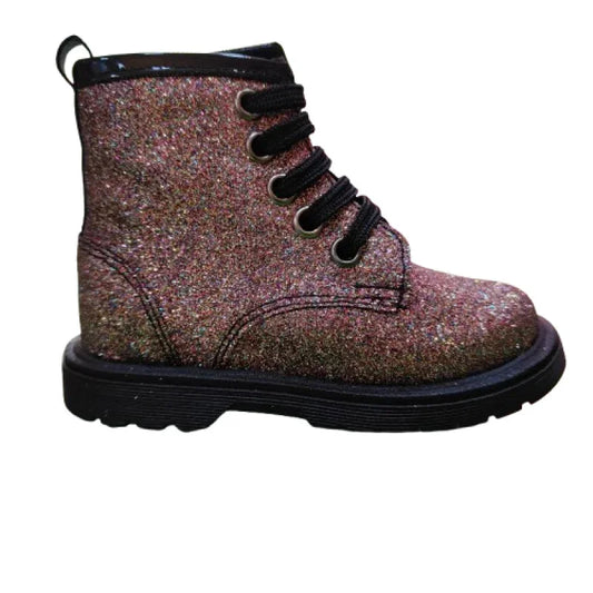 Ricco Ricco Mondo Ανατομικά Δερμάτινα Παιδικά Αρβυλάκια με Φερμουάρ Μουλτι Γκλιτερ Μποτάκι Κορίτσι / Boots Girl IMG20240919155337-removebg-preview