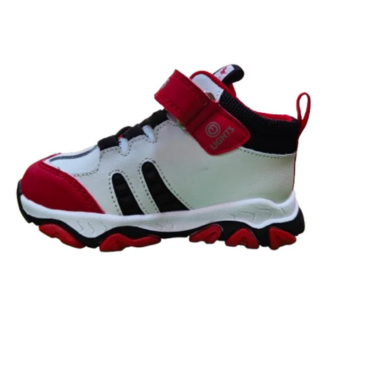 Bull Boys Bull Boys Παιδικά Sneakers High με Φωτάκια Λευκό-Κόκκινο Παπούτσι Αγόρι Φωτάκια / Shoes with Lights Boy IMG20240923111609-removebg-preview