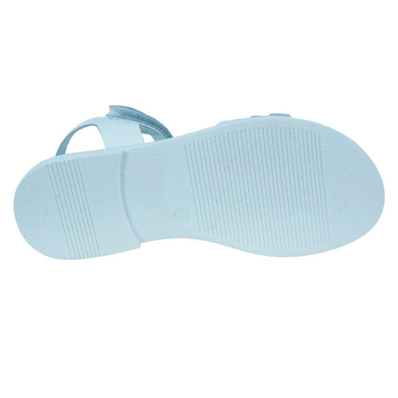 Ricco Ricco Παιδικά Ελληνικά Δερμάτινα Πέδιλα Χειροποίητα Ανατομικά για Κορίτσια Λευκά Πέδιλο Κορίτσι / Sandals Girl PAIDIKO-SANDALI-SU-SANDALS-A30194P3-LEYKO