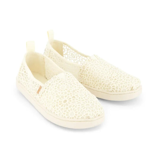 Toms Toms Παιδικές Εσπαντρίγιες Slip-On Μπεζ Εσπαντρίγιες Κορίτσι / Espadrilles Girl Y_10020616_Alpargata_NaturalMoroccanCrochet_F