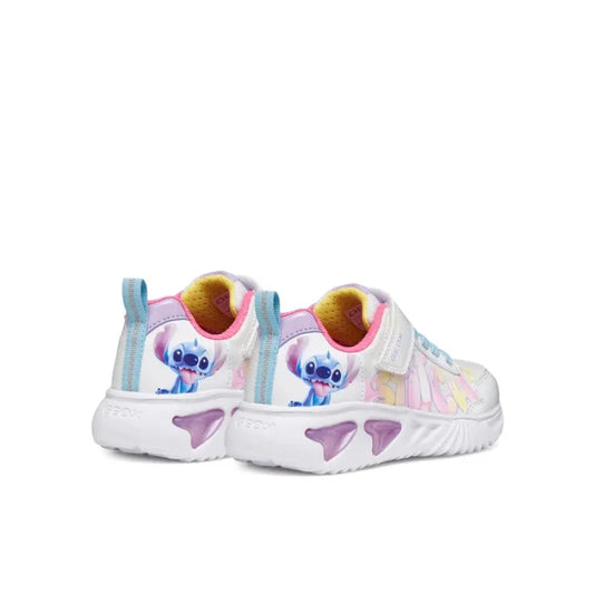 Geox J65E9B 0AN02 C0653 Παιδικά Sneakers Assister Disney Stitch - White/Multi