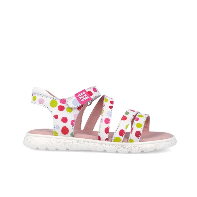 Αgatha Ruiz De La Prada Agatha Ruiz de la Prada 262962-B Παιδικά Πέδιλα - Λευκό με Πολύχρωμα Πουά & Glitter Πέδιλο Κορίτσι / Sandals Girl download_24e44e8b-ab8d-471b-a430-10c4d1d82406
