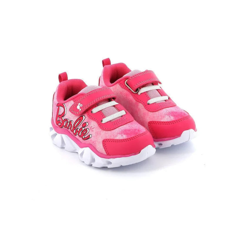 Leomil Barbie Παιδικά Sneakers με Σκρατς & Φωτάκια Ροζ Παπούτσι Κορίτσι Φωτάκια / Shoes with Lights Girl fixedratio_20240223135907_e9b4d5a4