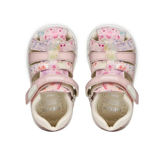 Geox Geox B254WB Macchia Gir Βρεφικά Δερμάτινα Πέδιλα Ροζ Floral Πέδιλο Κορίτσι / Sandals Girl geox-sandalia-b-sandal-macchia-gir-b254wb-007bc-c8w0g-roz-0000305699145_4