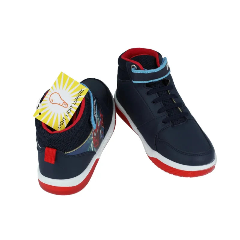 Leomil Spiderman Παιδικά Ανατομικά Sneakers High με Φωτάκια για Αγόρια - Μπλε Παπούτσι Αγόρι Φωτάκια / Shoes with Lights Boy pol_pl_Sneakersy-Spider-Man-ze-swiecaca-podeszwa-granatowe-buty-sportowe-za-kostke-3163_6