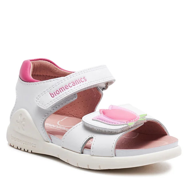Biomecanics Biomecanics Δερμάτινα Ανατομικά Πέδιλα για Κορίτσι Λευκά Πέδιλο Κορίτσι / Sandals Girl sandalia-biomecanics-242237-a-m-blanco-0000303706104