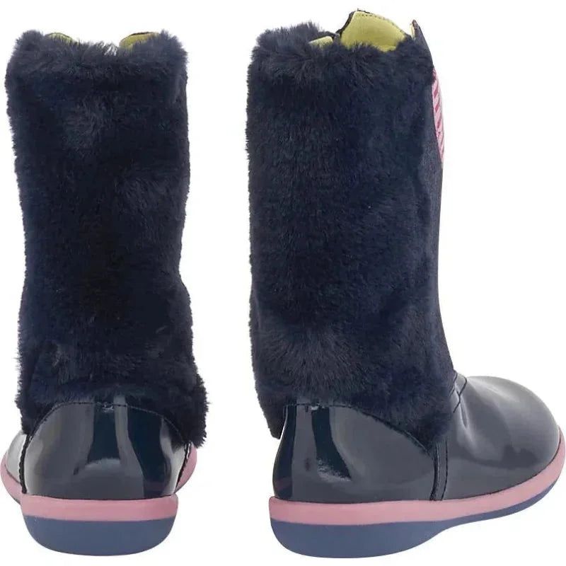 Αgatha Ruiz De La Prada Agatha Ruiz De La Prada Παιδικές Μπότες από Λουστρίνι με Φερμουάρ Navy Μπλε Μποτάκι Κορίτσι / Boots Girl Agatha-Ruiz-De-La-Prada-181937-Navy-Poline-_-_-940