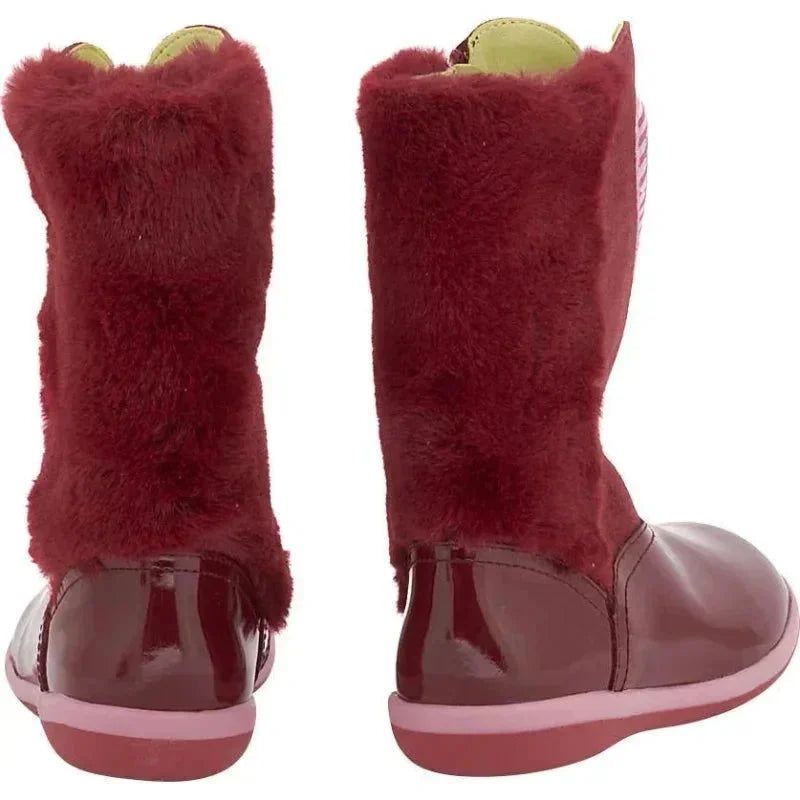 Αgatha Ruiz De La Prada Ανατομικές Παιδικές Μπότες Agatha Ruiz De La Prada από Λουστρίνι με Φερμουάρ Μπορντό Μποτάκι Κορίτσι / Boots Girl Agatha-Ruiz-De-La-Prada-181937-Red-Poline-_-_-359