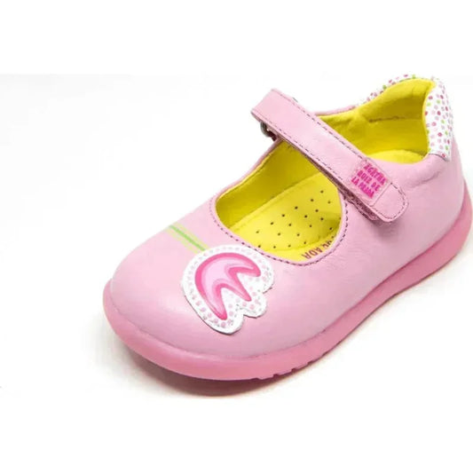 Αgatha Ruiz De La Prada Agatha Ruiz De La Prada Παιδικές Μπαλαρίνες με Σκρατς Δερμάτινες Ροζ Μπαρέτα/ Ballerina / Flat Shoes Girl Agatha-Ruiz-De-La-Prada-192900-Pink-Poline-_-_-38