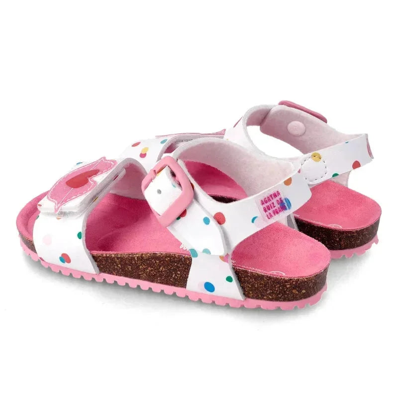 Αgatha Ruiz De La Prada Agatha Ruiz De La Prada Παιδικά Πέδιλα Λευκά Πέδιλο Κορίτσι / Sandals Girl Agatha-Ruiz-De-La-Prada-212967-White-Poline-_-_-821