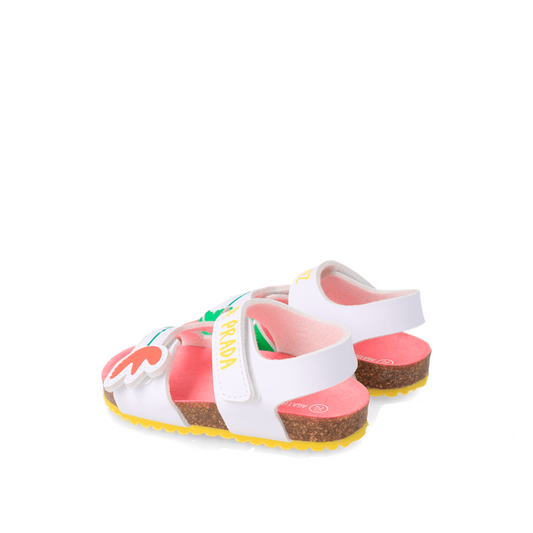 Αgatha Ruiz De La Prada Agatha Ruiz De La Prada Παιδικά Πέδιλα Λευκά Πέδιλο Κορίτσι / Sandals Girl Agatha-Ruiz-De-La-Prada-SS23-232960-White-Poline-_-_-812