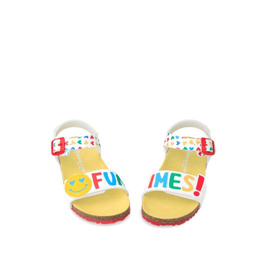 Αgatha Ruiz De La Prada Agatha Ruiz De La Prada Παιδικά Πέδιλα Λευκά Πέδιλο Κορίτσι / Sandals Girl Agatha-Ruiz-De-La-Prada-SS23-232963-White-Poline-_-_-314