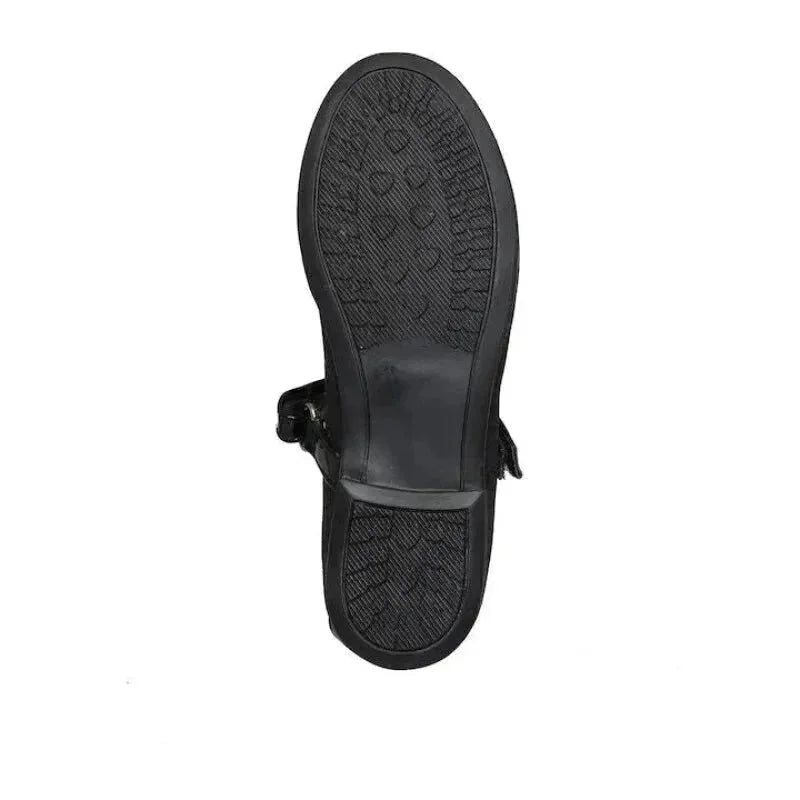 Ando Παιδικές Δερμάτινες Μπαλαρίνες Ando Μαύρες Μπαρέτα/ Ballerina / Flat Shoes Girl Ando-D1000-Black-glitter-Poline-_-_-465