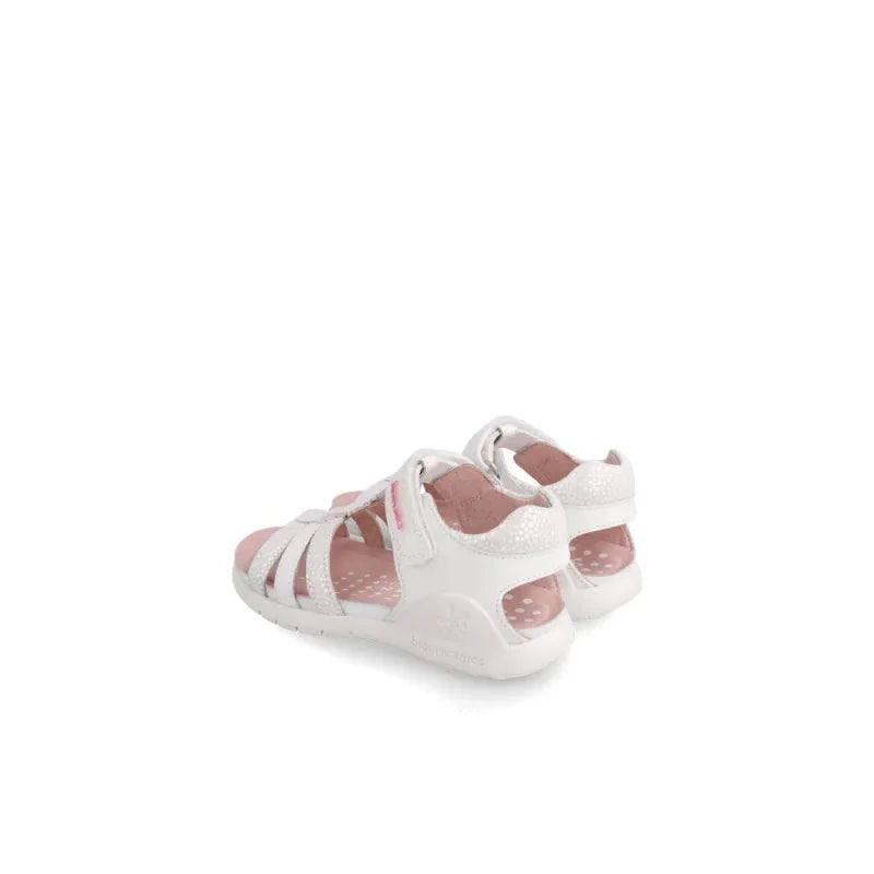 Biomecanics Biomecanics Παιδικά Δερμάτινα Πέδιλα για Κορίτσι Λευκά Πέδιλο Κορίτσι / Sandals Girl Biomecanics-SS22-222208-White-Poline-_-_-178