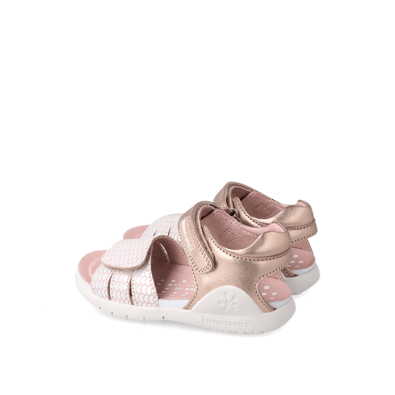 Biomecanics Biomecanics Παιδικά Δερμάτινα Πέδιλα για Κορίτσια Ανατομικά Χρυσά Πέδιλο Κορίτσι / Sandals Girl Biomecanics-SS23-232249-Gold-Poline-_-_-721