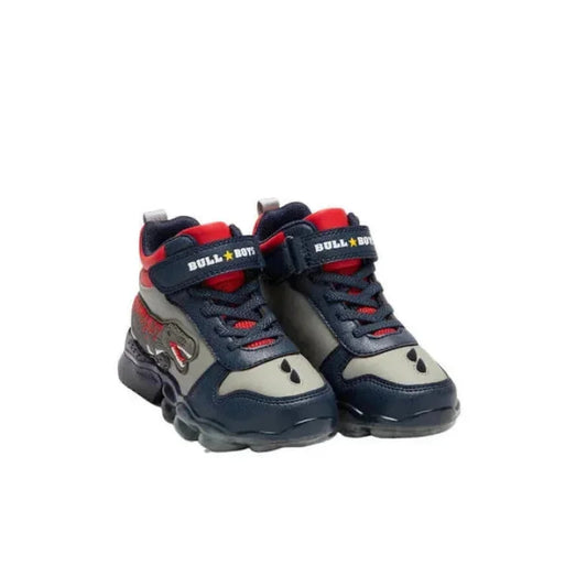 Bull Boys Bull Boys Παιδικά Ανατομικά Μποτάκια για Αγόρι με Δεινόσαυρους και Φωτάκια Γκρι Μπλε Παπούτσι Αγόρι Φωτάκια / Shoes with Lights Boy Bull-Boys-AW23-DNAL2201-Grey-Blue-Poline-_-_-731