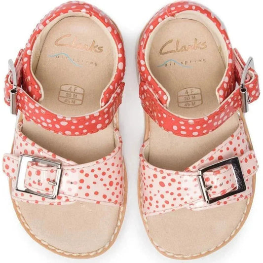 Clarks Clarks Δερμάτινα Ανατομικά Πέδιλα με Σκρατς για Κορίτσια Πορτοκαλί Πέδιλο Κορίτσι / Sandals Girl Clarks-26142130-Orange-Poline-_-_-282