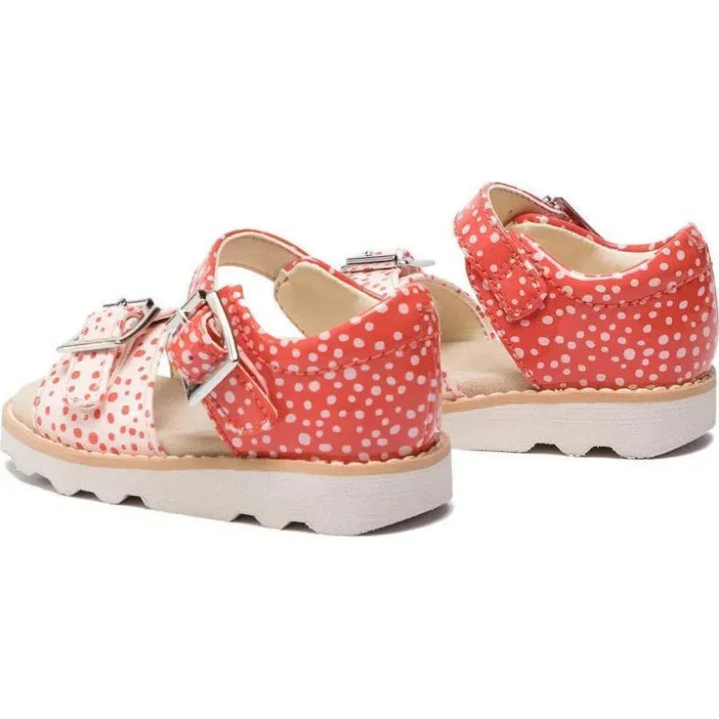 Clarks Clarks Δερμάτινα Ανατομικά Πέδιλα με Σκρατς για Κορίτσια Πορτοκαλί Πέδιλο Κορίτσι / Sandals Girl Clarks-26142130-Orange-Poline-_-_-527