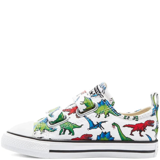 Converse All Star Converse Παιδικά Sneakers 8-Bit Easy-On Chuck Taylor All Star Top με Σκρατς για Αγόρια Λευκά Πάνινα Αγόρι /Canvas Boy Converse-770166C-Multi-Poline-_-_-67