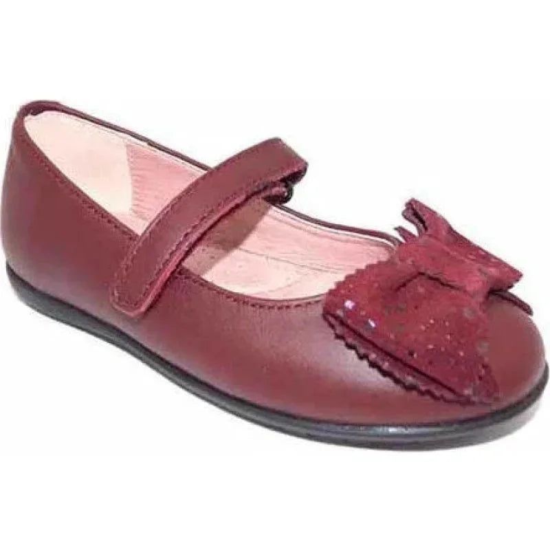 Garvalin Garvalin Παιδικές Μπαλαρίνες Ανατομικές με Σκρατς από Δέρμα Κόκκινες Μπαρέτα/ Ballerina / Flat Shoes Girl Garvalin-191600-Red-Poline-_-_-827