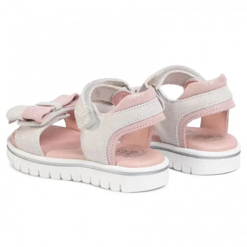 Garvalin Garvalin Παιδικά Δερμάτινα Πέδιλα για Κορίτσια Ανατομικά Λευκά Πέδιλο Κορίτσι / Sandals Girl Garvalin-202653-White-Pink-Poline-_-_-112