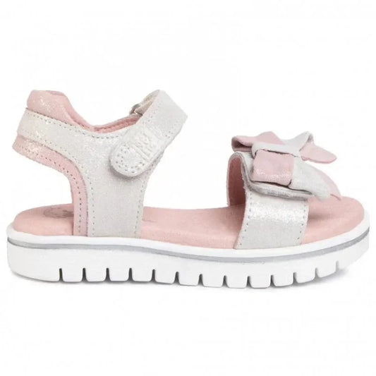 Garvalin Garvalin Παιδικά Δερμάτινα Πέδιλα για Κορίτσια Ανατομικά Λευκά Πέδιλο Κορίτσι / Sandals Girl Garvalin-202653-White-Pink-Poline-_-_-693