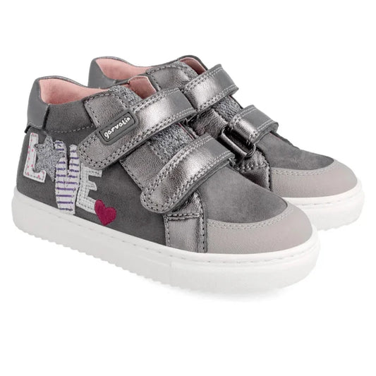 Garvalin Garvalin Παιδικό Sneaker High με Σκρατς για Κορίτσι Γκρι Μποτάκι Κορίτσι / Boots Girl Garvalin-AW22-211350-Gris-Poline-_-_-552