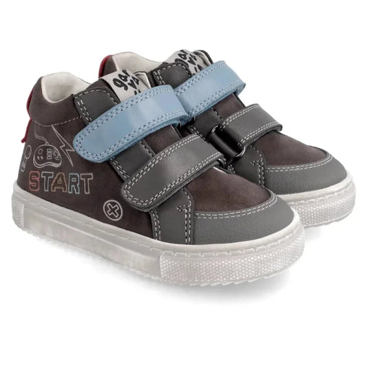 Garvalin Garvalin Παιδικό Sneaker High με Σκρατς για Αγόρι Γκρι Μποτάκι Αγόρι / Boots Boys Garvalin-AW22-211636-Antracita-Poline-_-_-987