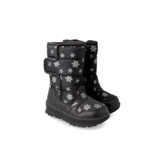 Garvalin Garvalin Παιδικά Μποτάκια Χιονιού με Σκρατς Μαύρα Χιονιού Κορίτσι / Snowboots Girl Garvalin-AW23-221851-Black-Poline-_-_-394