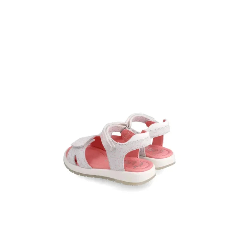 Garvalin Garvalin Παιδικά Πέδιλα Δερμάτινα Ανατομικά για Κορίτσια Λευκά Πέδιλο Κορίτσι / Sandals Girl Garvalin-SS22-222403-White-Poline-_-_-441