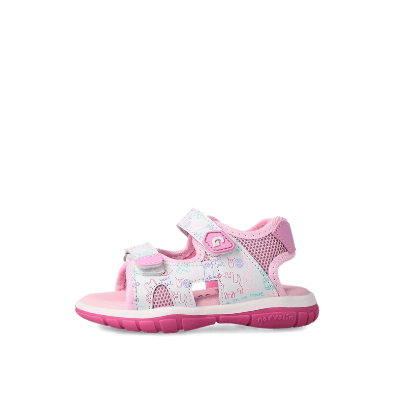 Garvalin Garvalin Παιδικά Ανατομικά Πέδιλα για Κορίτσια Λευκά Πέδιλο Κορίτσι / Sandals Girl Garvalin-SS23-232806-White-Poline-_-_-280