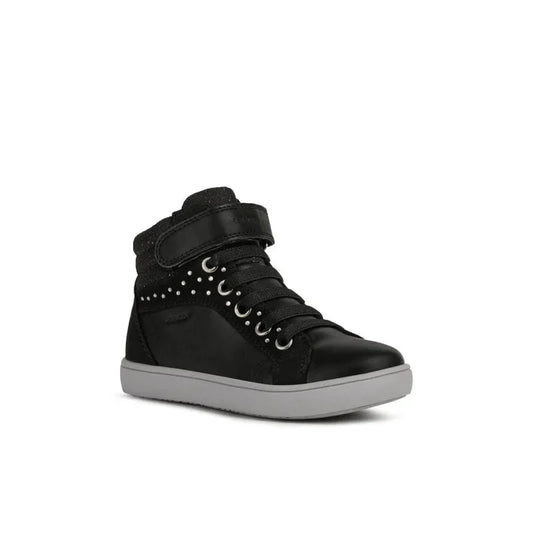 Geox Geox Παιδικά Sneakers High Kathe Ανατομικά για Κορίτσι Μαύρα Μποτάκι Κορίτσι / Boots Girl Geox-AW22-J16EUG-054AU-C9999-Black-Poline-_-_-462