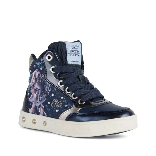 Geox Geox Παιδικά Sneakers High Frozen με Φωτάκια για Κορίτσια Navy Μπλε Παπούτσι Κορίτσι Φωτάκια / Shoes with Lights Girl Geox-AW23-J268WE-0ANAJ-C4256-Navy-Poline-_-_-84