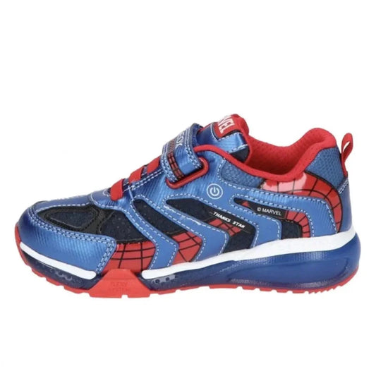 Geox Geox Παιδικά Sneakers Ανατομικά Spiderman με Φωτάκια Navy Μπλε Παπούτσι Αγόρι Φωτάκια / Shoes with Lights Boy Geox-AW23-J26FEB-011CE-C4226-Blue-Red-Poline-_-_-251