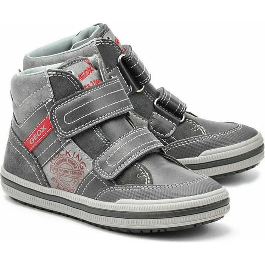 Geox Geox Elvis Παιδικά Αγορίστικα Μποτάκια Ανατομικά Γκρι Μποτάκι Αγόρι / Boots Boys Geox-J44A4A-05422-C0047-Grey-Poline-_-_-105