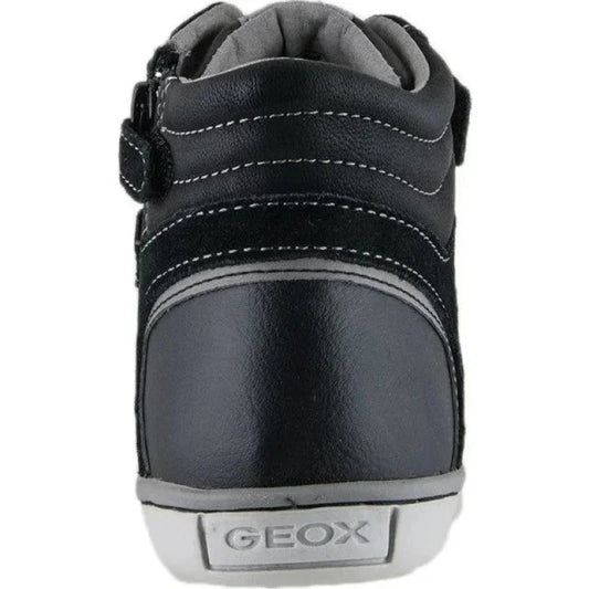 Geox Geox Παιδικά Sneakers High Ανατομικά με Σκρατς για Αγόρι Μαύρα Μποτάκι Αγόρι / Boots Boys Geox-J64B6A-0BCCL-C0017-Black-Poline-_-_-493