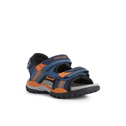 Geox Geox Παιδικά Πέδιλα Πολύχρωμα για Άνεση και Στυλ Πέδιλο Αγόρι / Sandals Boy Geox-SS23-J250RA-01554-C4K2T-Avio-Orange-Poline-_-_-396