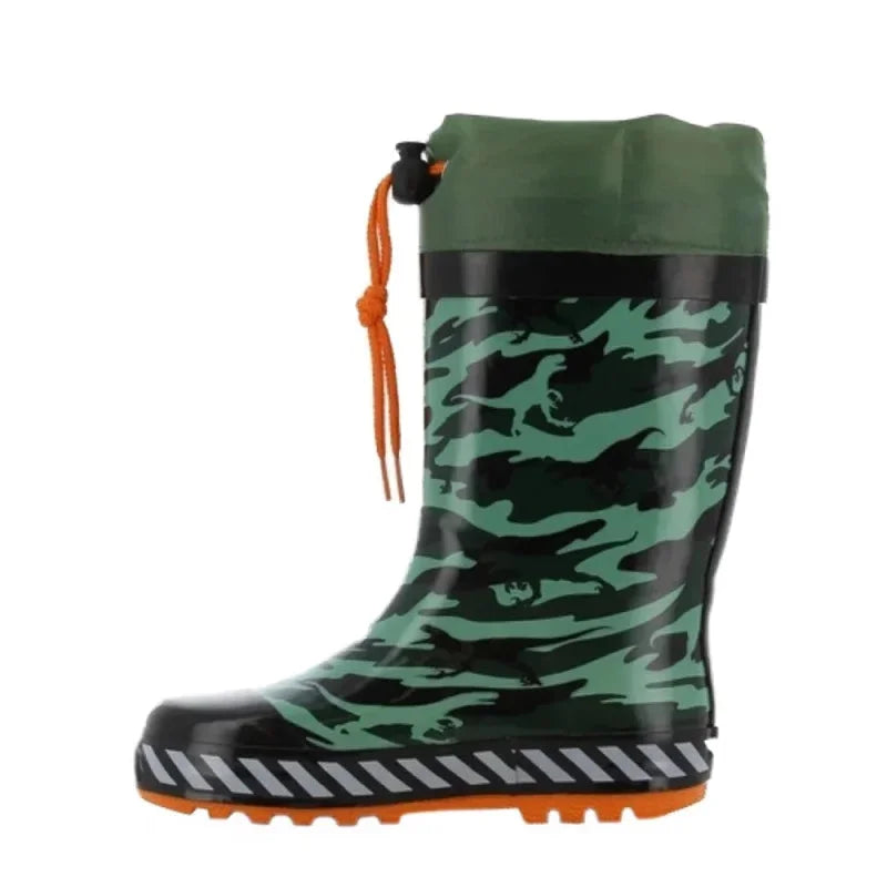 Leomil Jurassic παιδικές Γαλότσες με Δεινόσαυρους για αγόρια Χακί Γαλότσα Αγόρι /Rainboot Boys Jurassic-AW23-JW001169-Military-Poline-_-_-199