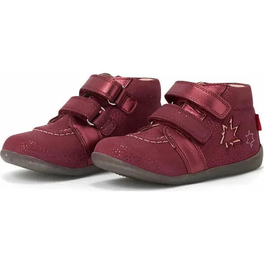 Kickers Kickers Banggy Ανατομικά Δερμάτινα Παιδικά Μποτάκια με Σκρατς Μπορντό Μποτάκι Κορίτσι / Boots Girl Kickers-829620-10-183-Dk-Pink-Poline-_-_-950